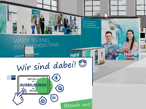 Die nora systems GmbH aus Weinheim präsentiert sich als Ausbildugnsbetrieb auf der virtuellen Ausbildungsmesse der IHK Rhein-Neckar