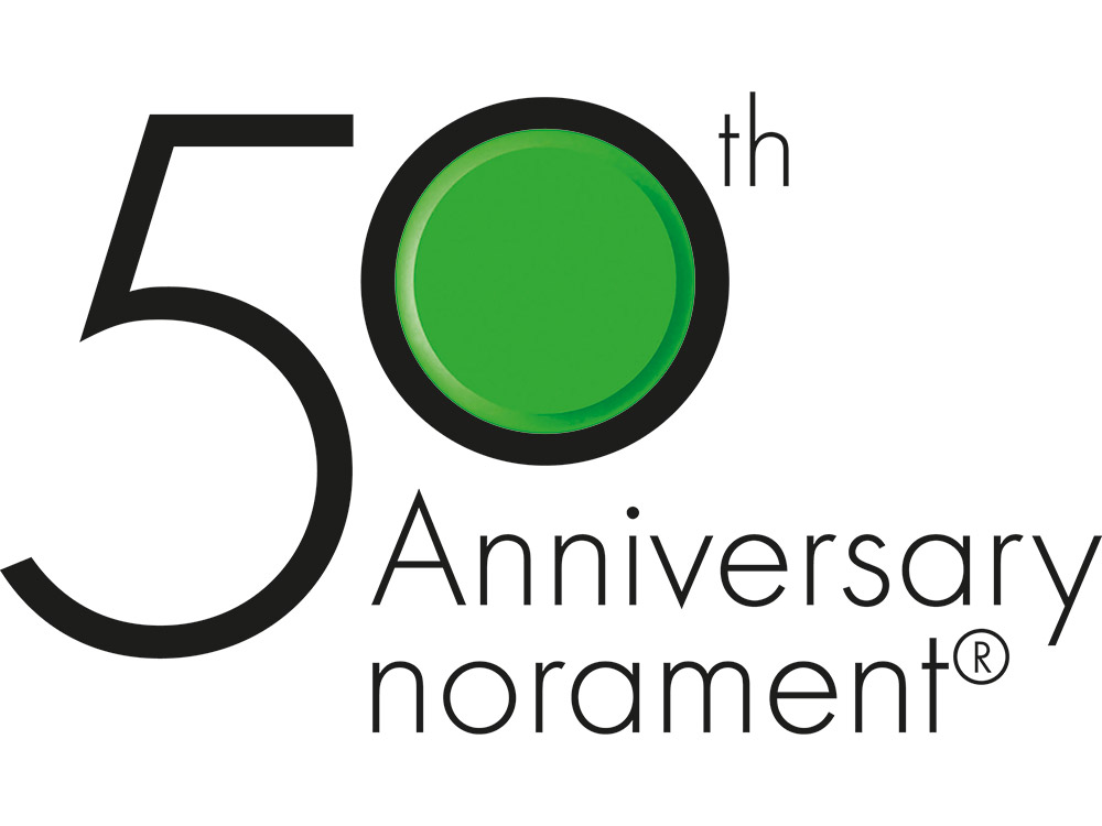 logo 50 years norament flooring