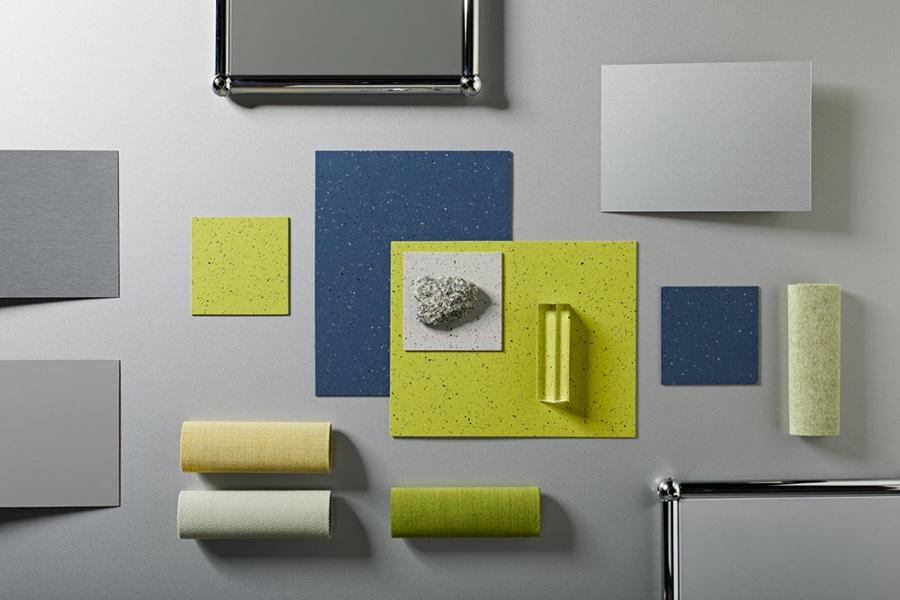 noraplan unita - Collage from a selection of the new colours of the floor covering