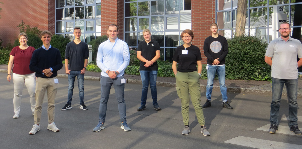 neue Azubis und Studierende bei nora systems 2020