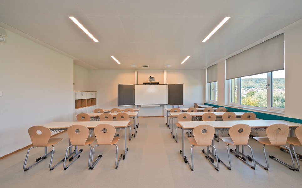classroom with noraplan stone