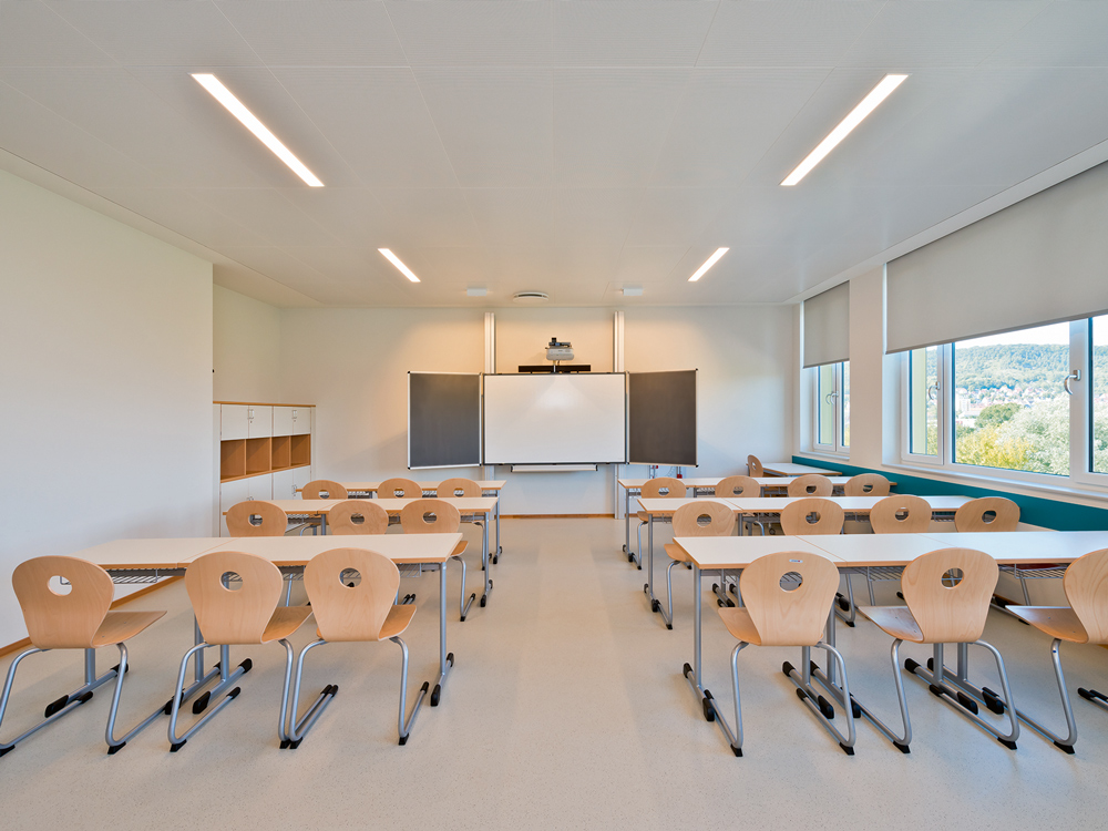 classroom with noraplan stone
