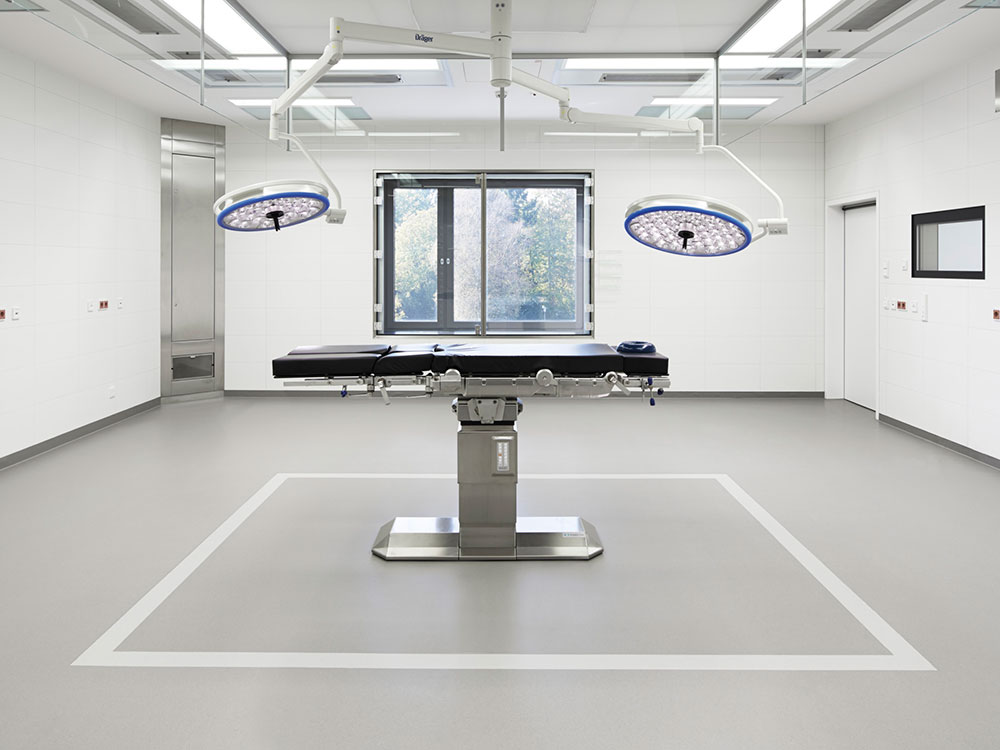 nora rubber flooring suitable for high-risk areas, such as surgical areas