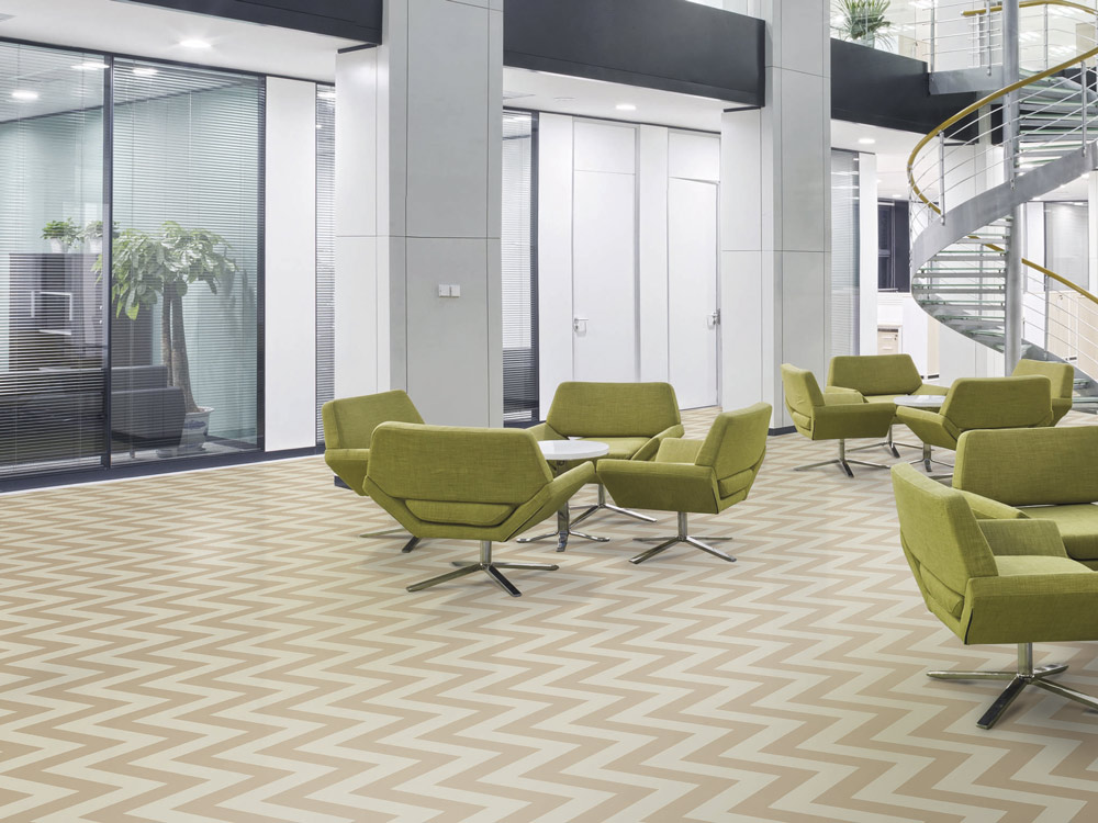 Retro design for the floor: pattern installation with nora rubber tiles 