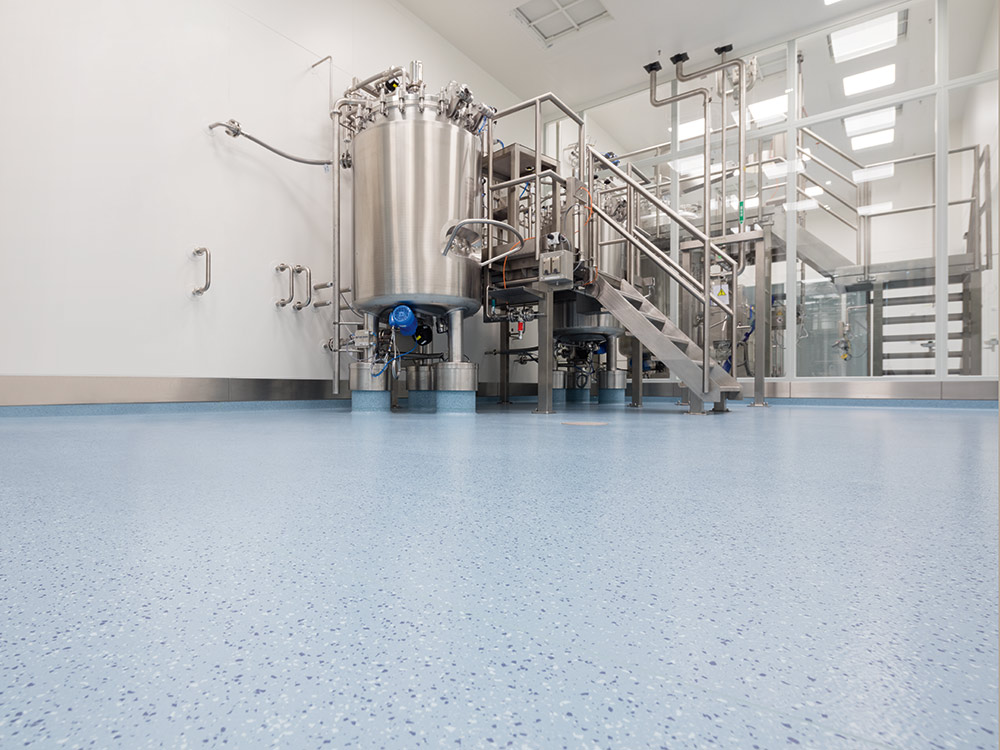 norament 926 grano - flooring with dissipative properities for GMP areas