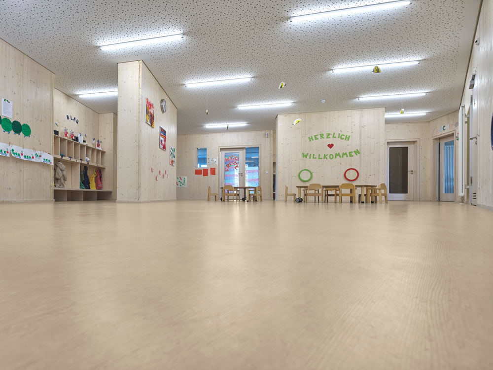 noraplan valua flooring in children daycare center inspired by nature