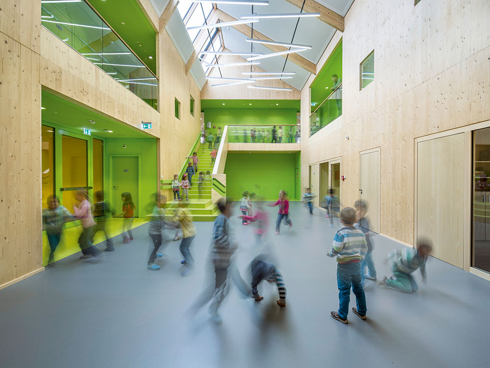 noraplan acoustic reduces the noise impact in the kindergarten