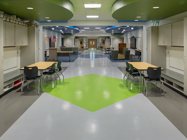 Latrobe Elementary School: a reference for nora educational floorings