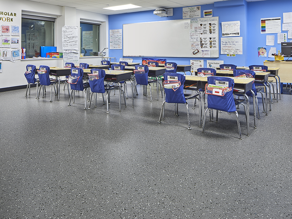 charter school with flooring from nora systems