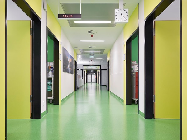 corridor at university hospital, Aachen